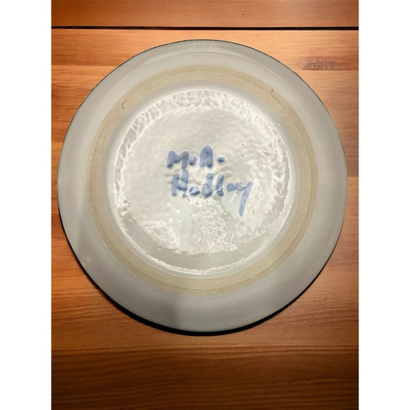 Vintage M.A. Hadley Blueberry Dish Ashtray Trinket Bowl Stoneware Pottery 5” - Picture 2 of 3